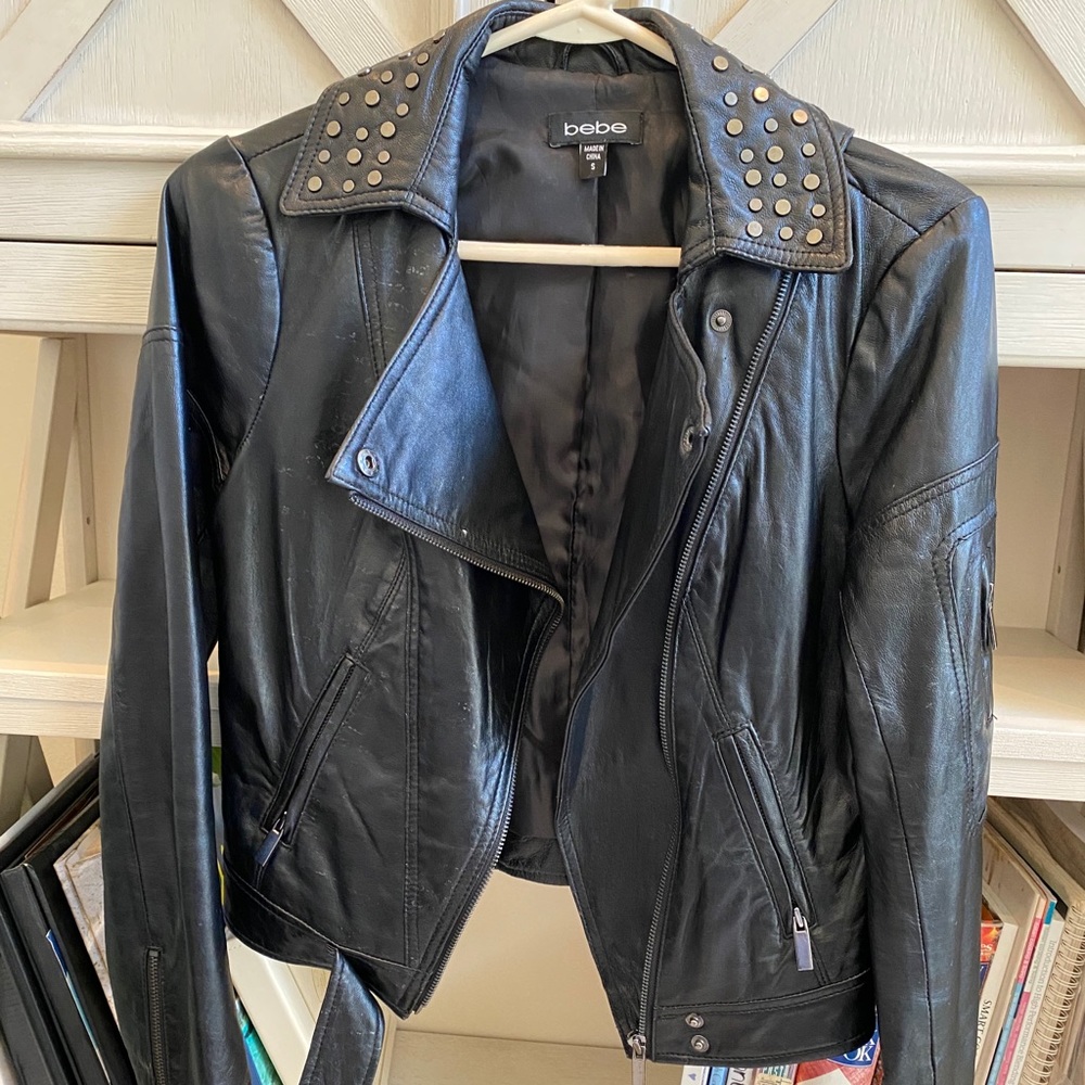 Bebe leather jacket